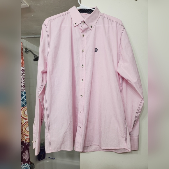 Balmain Other - BALMAIN PINK STRIPED BUTTON DOWN SHIRT